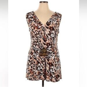 Liz Lange animal print 1X dress with cute buckle